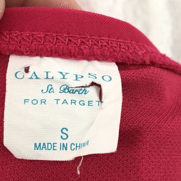 Calypso St Barth For Target Tankini Swimsuit Sz S Embroidered Halter Pink Orange - Picture 7 of 8